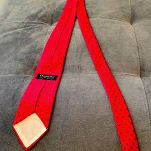 Christian Dior red tie